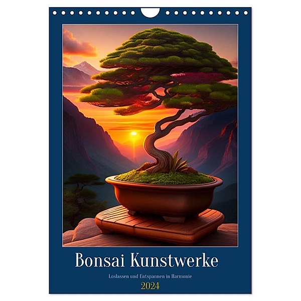 Bonsai Kunstwerke (Wandkalender 2024 DIN A4 hoch), CALVENDO Monatskalender, franky58