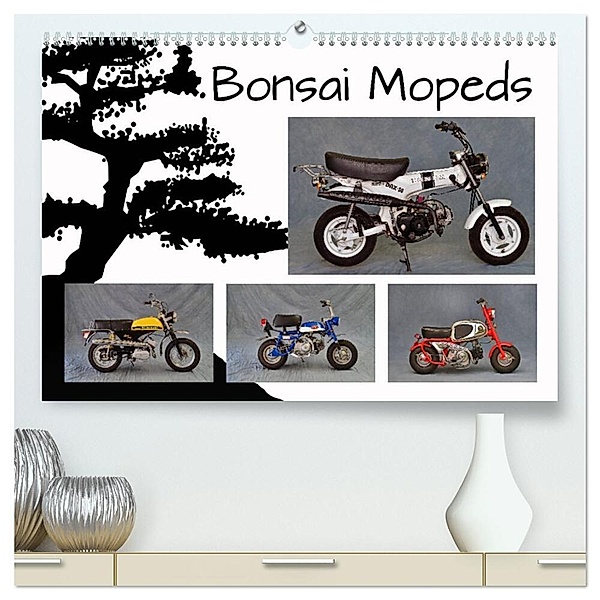Bonsai Mopeds (hochwertiger Premium Wandkalender 2024 DIN A2 quer), Kunstdruck in Hochglanz, Ingo Laue