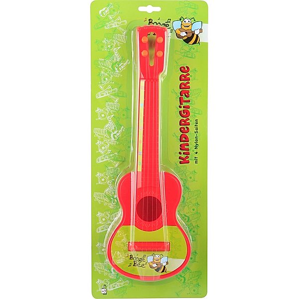 Boogie Bee Kindergitarre Kunststoff, rot, 40cm