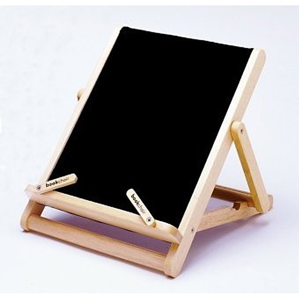 Bookchair Standard Schwarz - Buchständer Tablethalter aus Holz