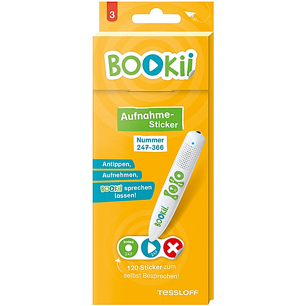 BOOKii / Antippen, Spielen, Lernen - BOOKii® Aufnahme-Sticker neutral Paket 3, Nr. 247-366 (120 Stück)