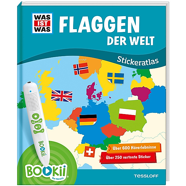 BOOKii / Antippen, Spielen, Lernen / BOOKii - Was ist was - Flaggen der Welt Stickeratlas, Manfred Baur