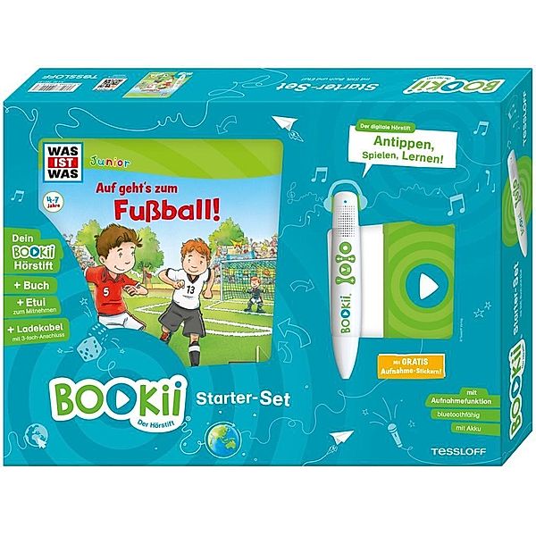 TESSLOFF VERLAG BOOKii® Starter-Set: WAS IST WAS Junior – Auf geht‘s zum Fußball! - mit Hörstift, Dr. Andrea Beständig, Claudia Kaiser, Martin Lickleder