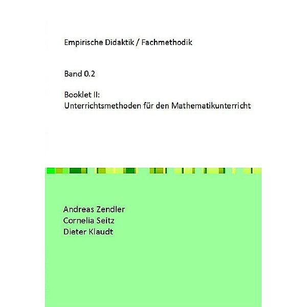 Booklet II, Andreas Zendler, Dieter Klaudt, Cornelia Seitz