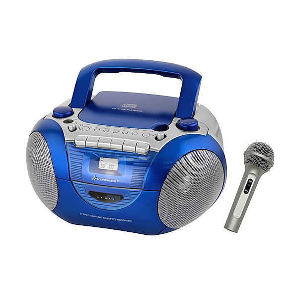 Boombox SCD 5350 mit Mikrofon (Farbe: blau)