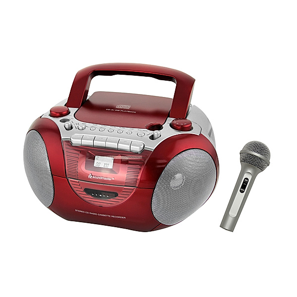 Boombox SCD 5350 mit Mikrofon (Farbe: rot)