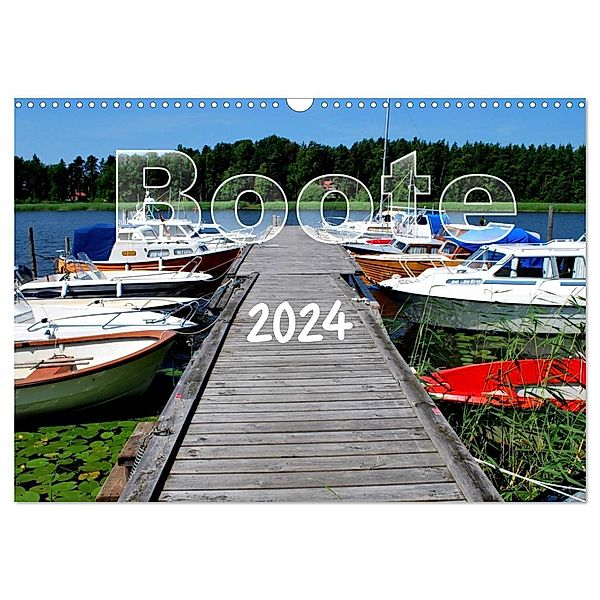 Boote (Wandkalender 2024 DIN A3 quer), CALVENDO Monatskalender, tinadefortunata