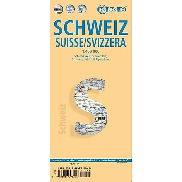 Borch Map Schweiz Suisse Svizzera. Switzerland Buch jetzt online bei  Weltbild.ch bestellen