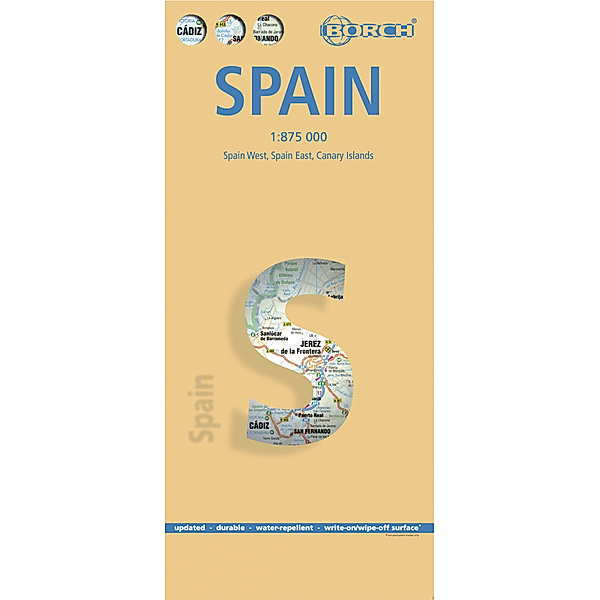 Borch Map Spanien. Espana. Spain
