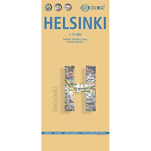 Borch Map Stadtplan Helsinki / Helsingfors