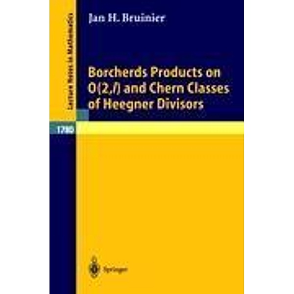 Borcherds Products on O(2,l) and Chern Classes of Heegner Divisors, Jan H. Bruinier