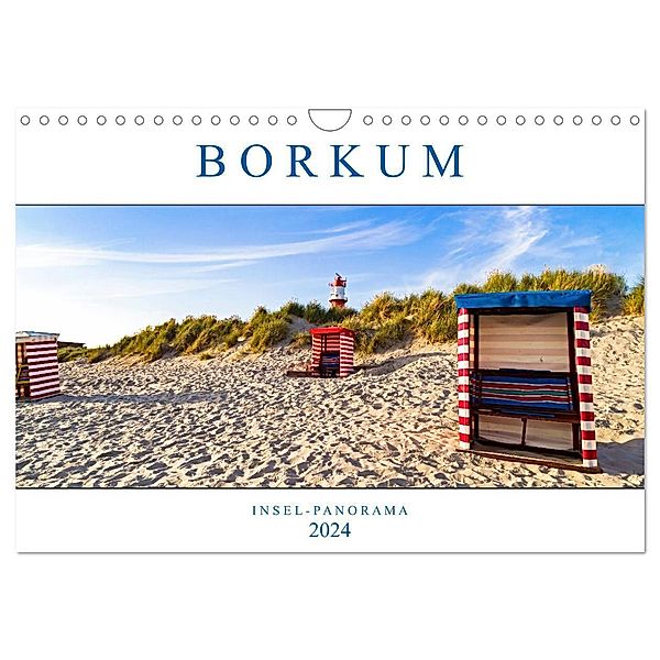 Borkum Inselpanorama (Wandkalender 2024 DIN A4 quer), CALVENDO Monatskalender, Andrea Dreegmeyer