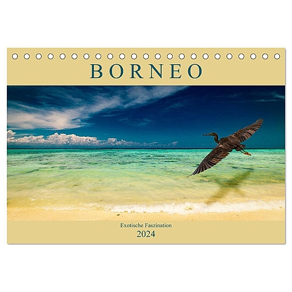 Borneo - Exotische Faszination (Tischkalender 2024 DIN A5 quer), CALVENDO Monatskalender, Arne Wünsche