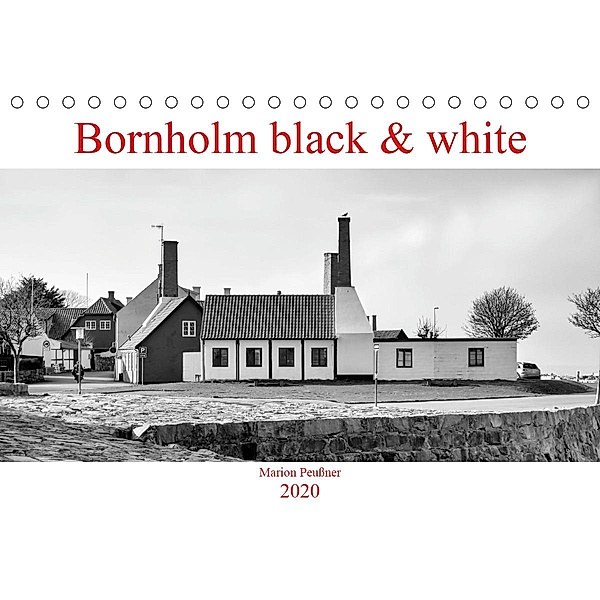 Bornholm black & white (Tischkalender 2020 DIN A5 quer), Marion Peussner