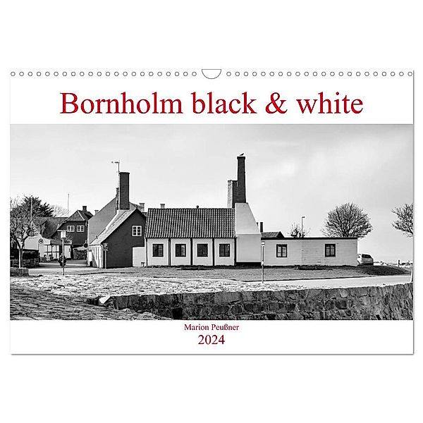 Bornholm black & white (Wandkalender 2024 DIN A3 quer), CALVENDO Monatskalender, Marion Peußner