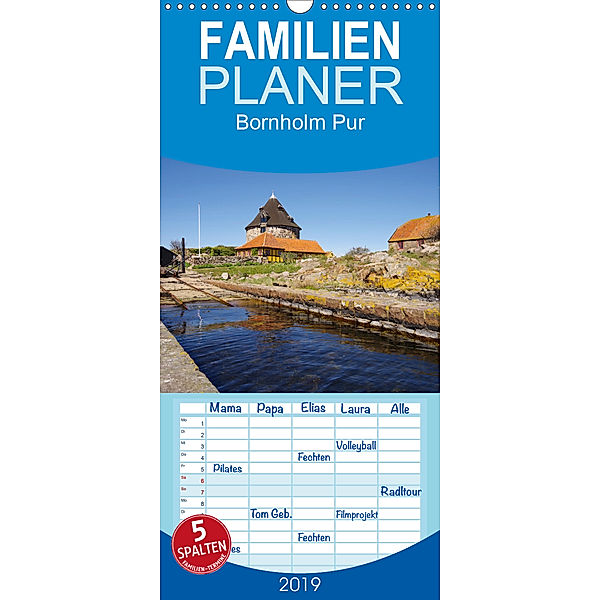 Bornholm Pur - Familienplaner hoch (Wandkalender 2019 , 21 cm x 45 cm, hoch), Werner Prescher