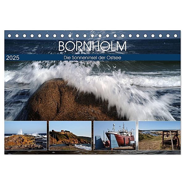 Bornholm - Sonneninsel der Ostsee (Tischkalender 2025 DIN A5 quer), CALVENDO Monatskalender, Calvendo, Helmut Harhaus
