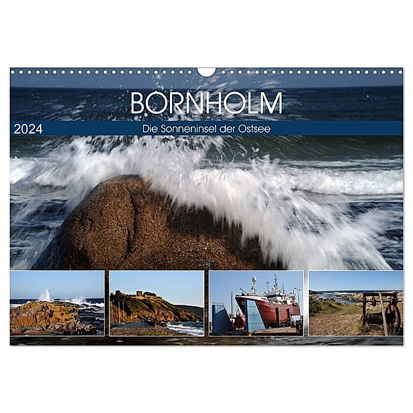 Bornholm - Sonneninsel der Ostsee (Wandkalender 2024 DIN A3 quer), CALVENDO Monatskalender, Helmut Harhaus