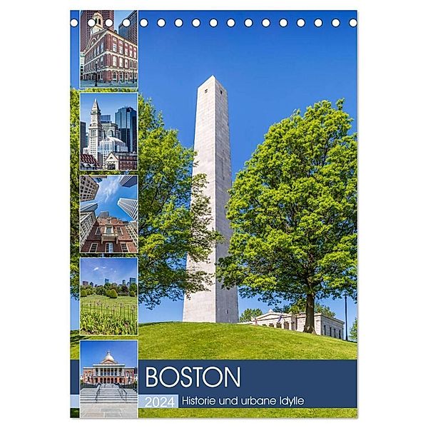BOSTON Historie und urbane Idylle (Tischkalender 2024 DIN A5 hoch), CALVENDO Monatskalender, Melanie Viola