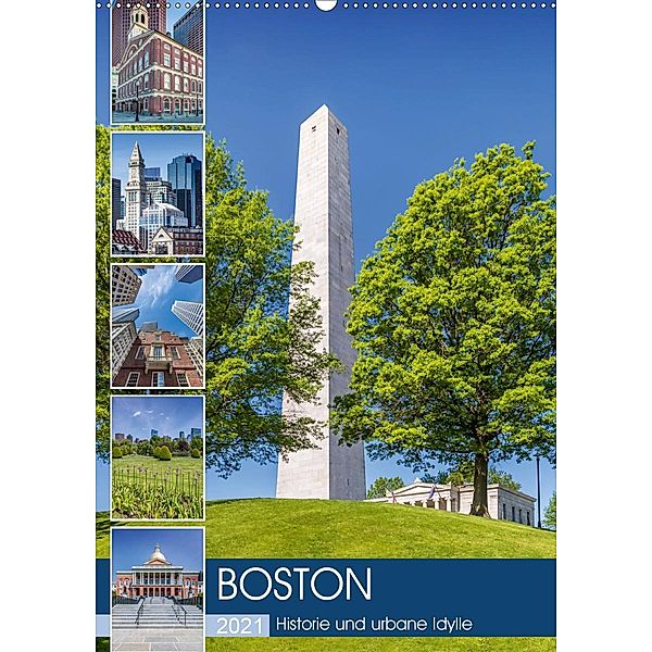 BOSTON Historie und urbane Idylle (Wandkalender 2021 DIN A2 hoch), Melanie Viola
