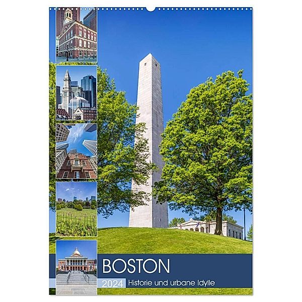 BOSTON Historie und urbane Idylle (Wandkalender 2024 DIN A2 hoch), CALVENDO Monatskalender, Melanie Viola