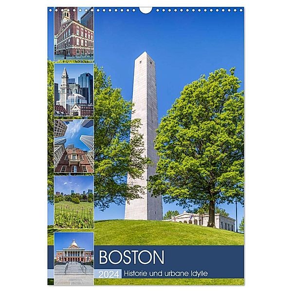 BOSTON Historie und urbane Idylle (Wandkalender 2024 DIN A3 hoch), CALVENDO Monatskalender, Melanie Viola