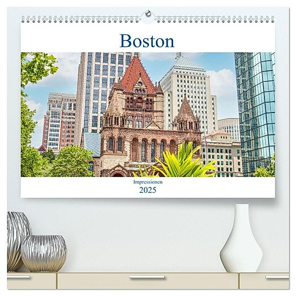 Boston - Impressionen (hochwertiger Premium Wandkalender 2025 DIN A2 quer), Kunstdruck in Hochglanz, Calvendo, pixs:sell