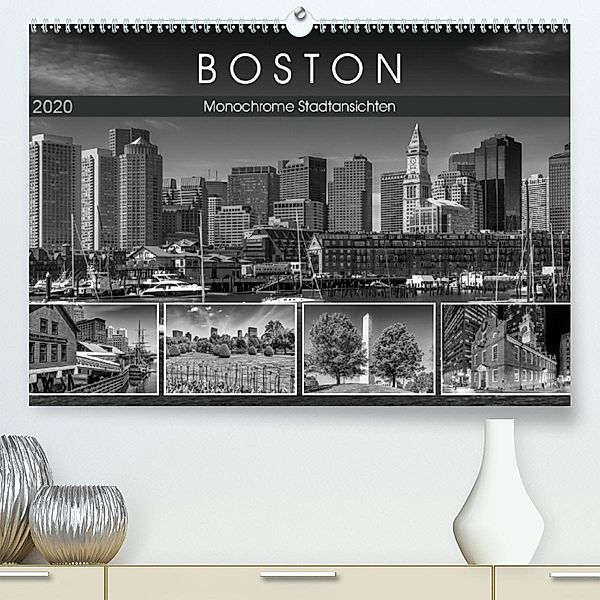 BOSTON Monochrome Stadtansichten (Premium-Kalender 2020 DIN A2 quer), Melanie Viola