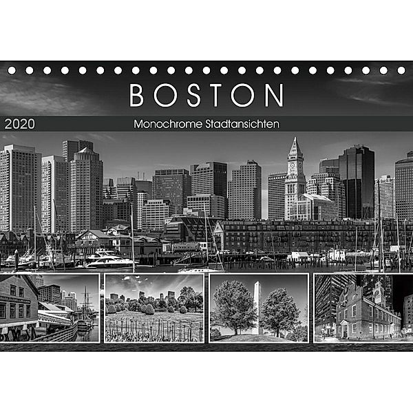 BOSTON Monochrome Stadtansichten (Tischkalender 2020 DIN A5 quer), Melanie Viola