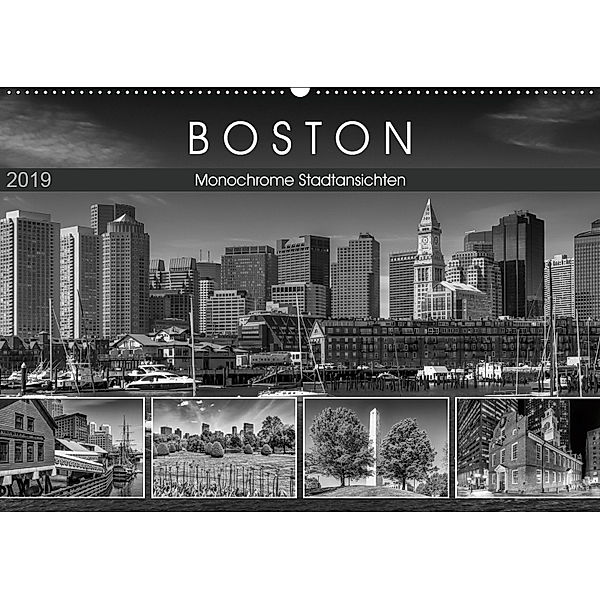 BOSTON Monochrome Stadtansichten (Wandkalender 2019 DIN A2 quer), Melanie Viola