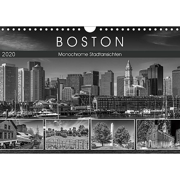BOSTON Monochrome Stadtansichten (Wandkalender 2020 DIN A4 quer), Melanie Viola