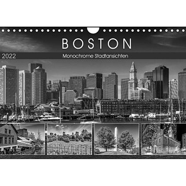 BOSTON Monochrome Stadtansichten (Wandkalender 2022 DIN A4 quer), Melanie Viola