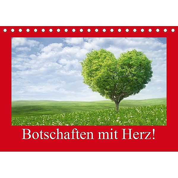 Botschaften mit Herz! (Tischkalender 2021 DIN A5 quer), Elisabeth Stanzer