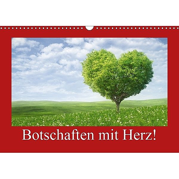 Botschaften mit Herz! (Wandkalender 2018 DIN A3 quer), Elisabeth Stanzer