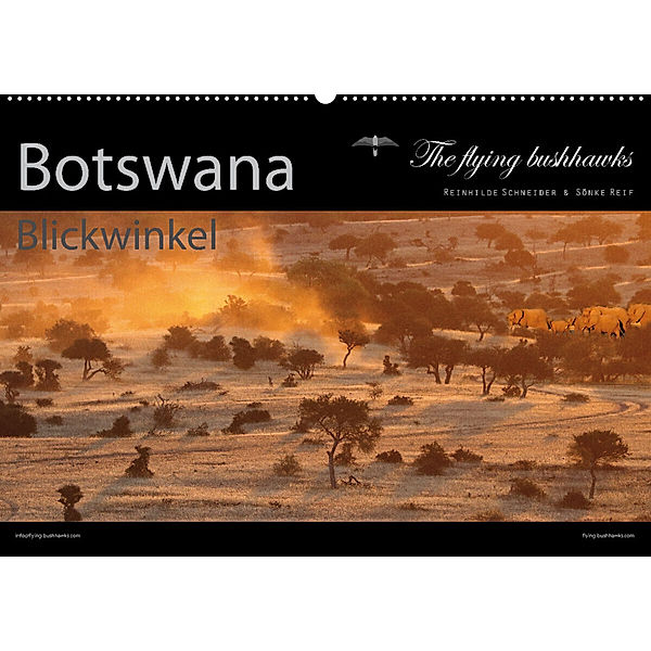 Botswana Blickwinkel 2023 (Wandkalender 2023 DIN A2 quer), The flying bushhawks