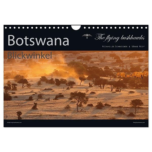 Botswana Blickwinkel 2024 (Wandkalender 2024 DIN A4 quer), CALVENDO Monatskalender, The flying bushhawks