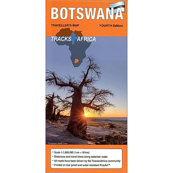 Botswana GPS-Tracks Karte 1 : 1 000 000