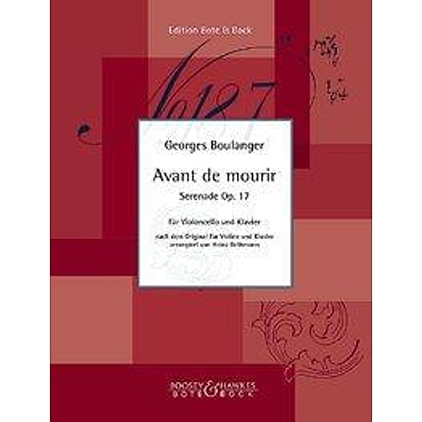 Boulanger, G: Avant de mourir. Violoncello und Klavier.