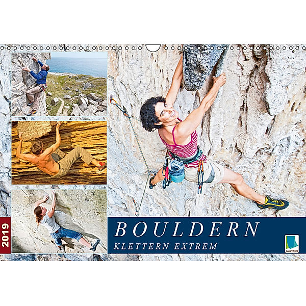 Bouldern: Klettern extrem (Wandkalender 2019 DIN A3 quer), CALVENDO