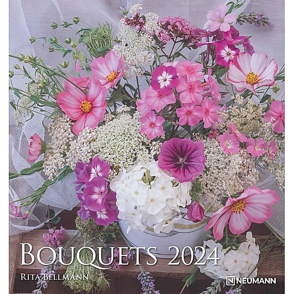 Bouquets 2024 - Foto-Kalender - Wand-Kalender - 45x48 - Blumen-Kalender