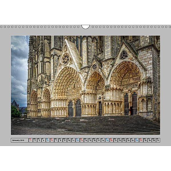 Bourges, main city of Berry (Wall Calendar 2019 DIN A3 Landscape), Alain Gaymard