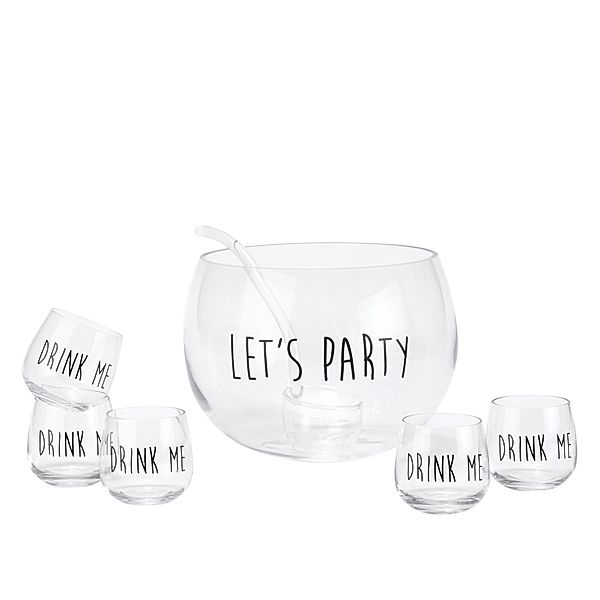 Bowle-Set, 8-tlg. Party Drink Transparent