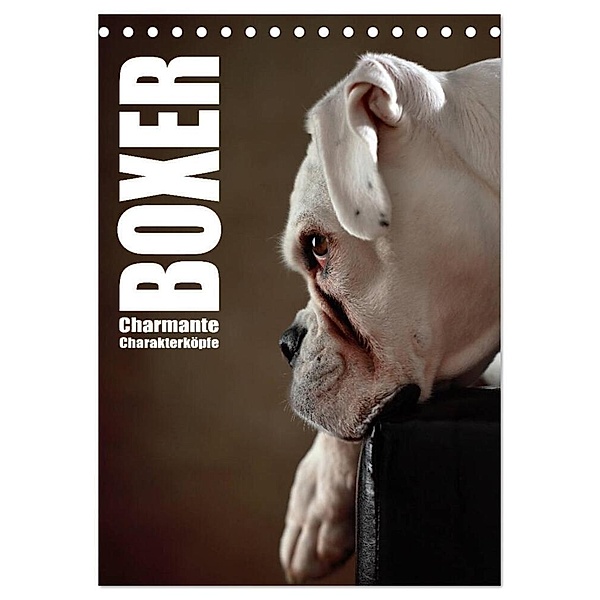 Boxer - Charmante Charakterköpfe (Tischkalender 2024 DIN A5 hoch), CALVENDO Monatskalender, Jana Behr