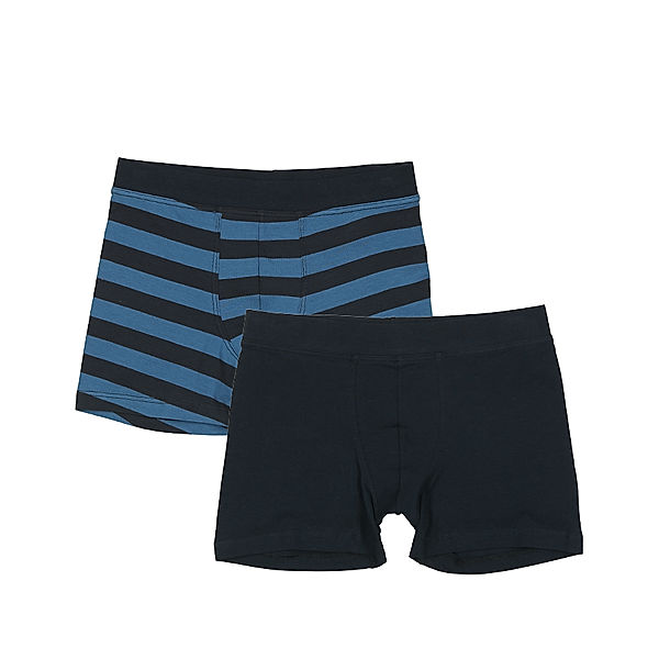 Schiesser Boxershorts 95/5 2er Pack in blau/nachtblau