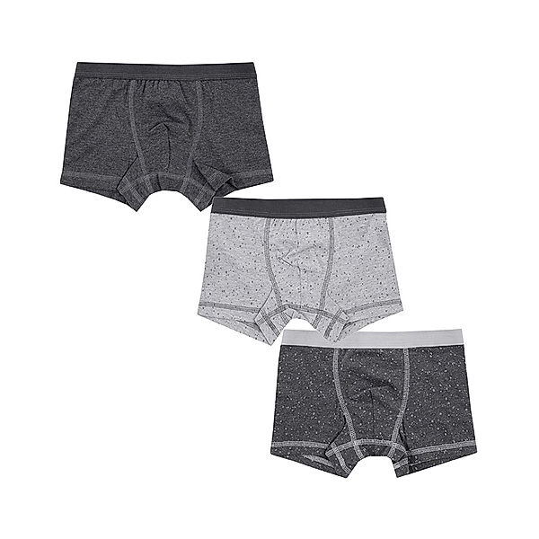 Jacky Boxershorts AMAZING SPACE 3er-Pack in grau/anthrazit