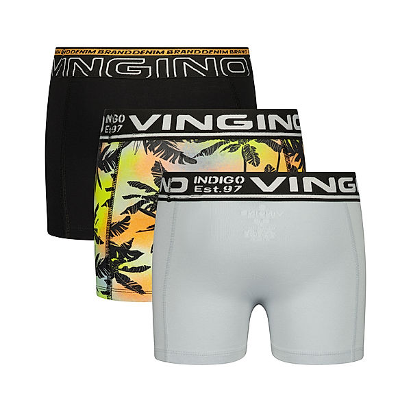 Vingino Boxershorts B-241-2 PALM 3er-Pack in deep black