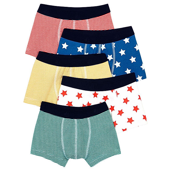 Petit Bateau Boxershorts BIG ETOILES 5er-Pack in multico