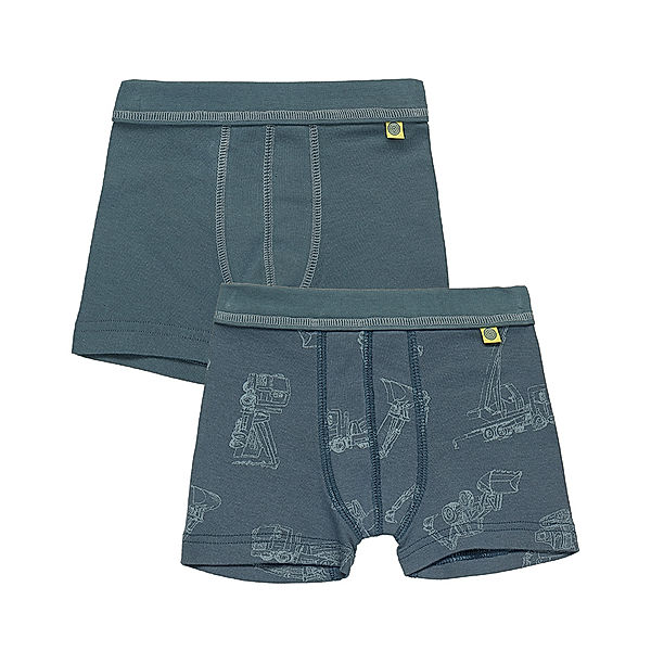 Sanetta Boxershorts BUILDING 2er-Pack in bering sea