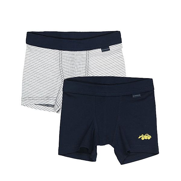 Schiesser Boxershorts CLASSICS – BAGGER 2er Pack in dunkelblau/weiß