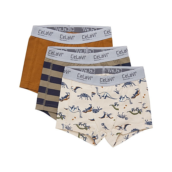 CeLaVi Boxershorts DINO 3er-Pack in covert garden